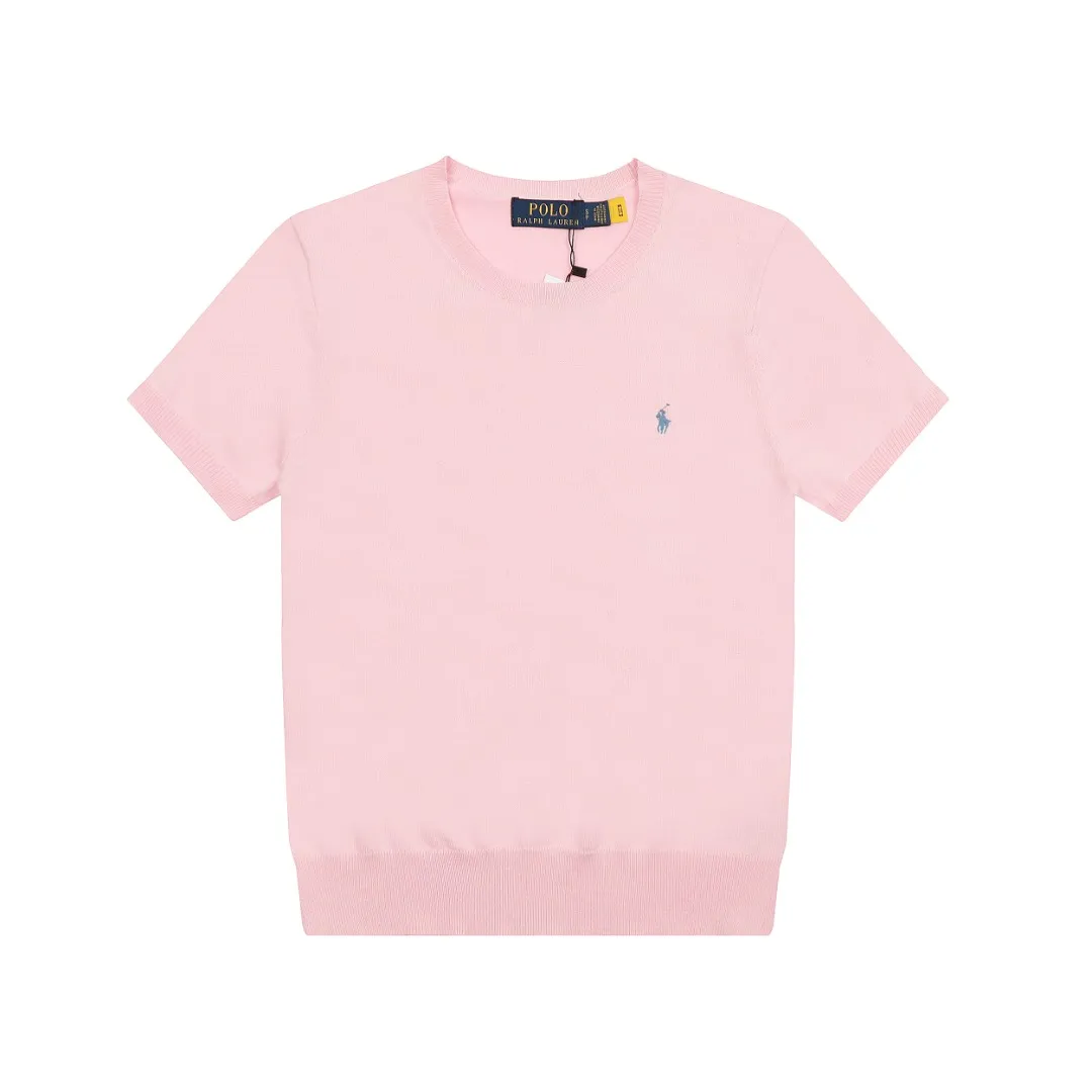 🅿️156 "Top quality" Style number: DS008# (not off the shelves all year round) [Ralph Lauren round neck solid color pony embroidered logo knitted short sleeves] ✅Ralph Lauren classic basic versatile knitted short sleeves for all seasons ✅Main supplier platform live broadcast Wholesale entity Replenish if out of stock Not off the shelf ✅ZP quality 1:1 version Scan the code to enter the GF website Counter quality ✅Detailed quality is the only one in Guangzhou Imported quality cotton yarn, focusing on high-end, cost-effective, good quality needless to say ✅The version is restored to the original version, loose, comfortable and stress-free, simple is high-end, classic is timeless ✅The upper body is simple and easy to match, a must-have for goddess ootd. Good-looking clothes are never picky. A must-have in the goddess' wardrobe. Size: S-XL Color: Army green, off-white, black, light pink, khaki, navy, light blue, mint green